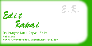 edit rapai business card